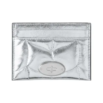 Mulberry Leather Card Holder Women's Silver