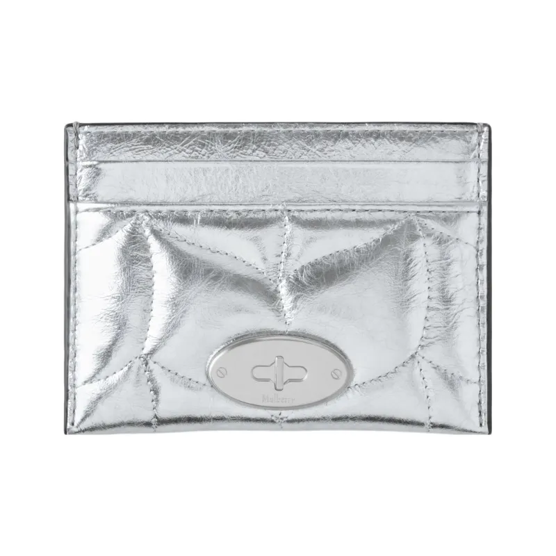 Mulberry Leather Card Holder Women's Silver-0