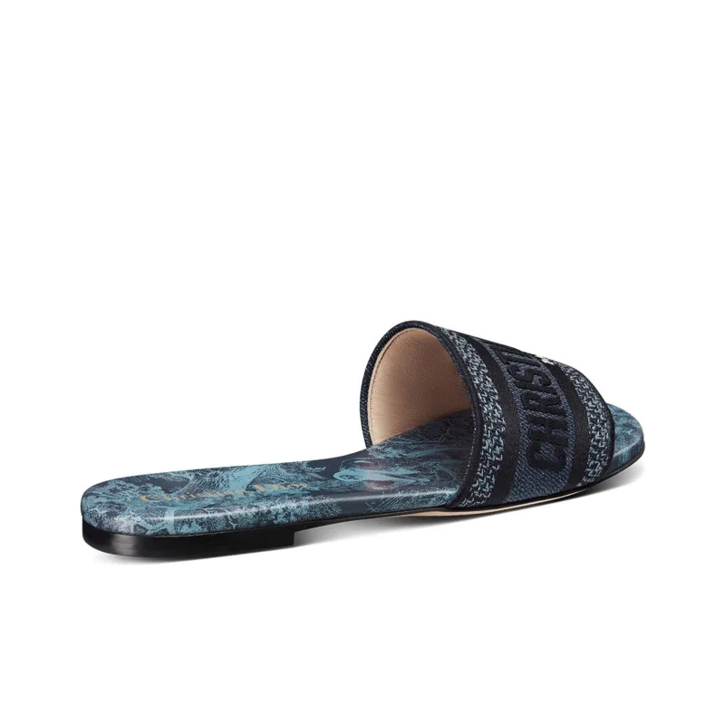 DIOR Dway Slide Slippers Women's Blue-3