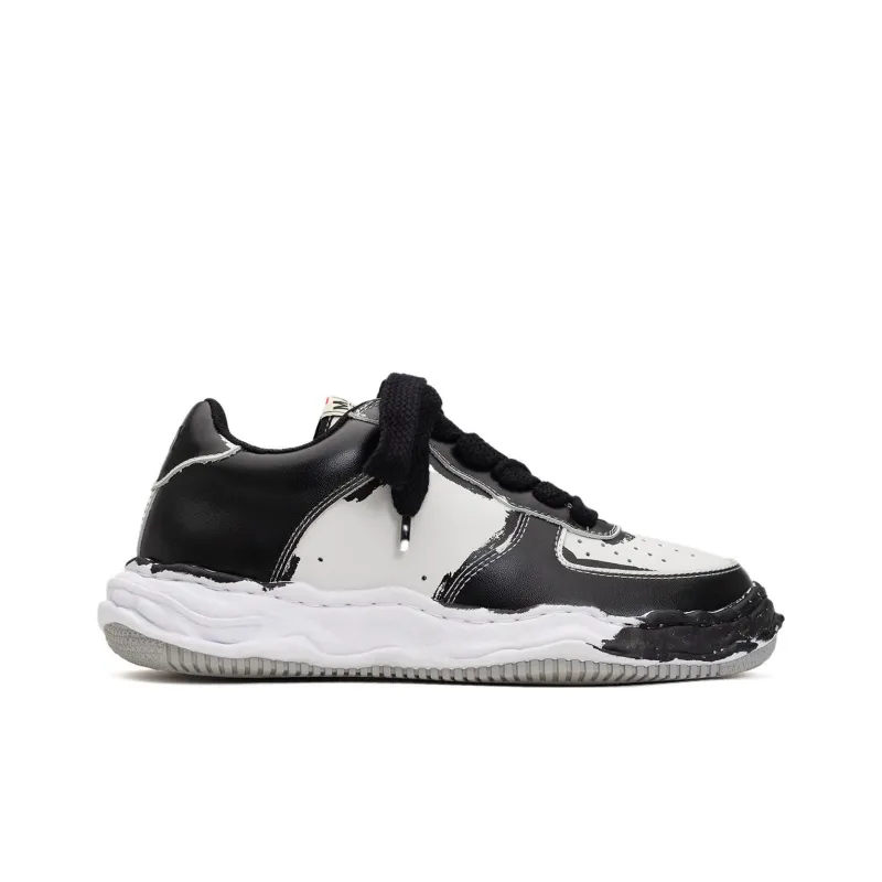 Maison MIHARA YASUHIRO Wayne Og Sole Printed Leather Low Black White-5