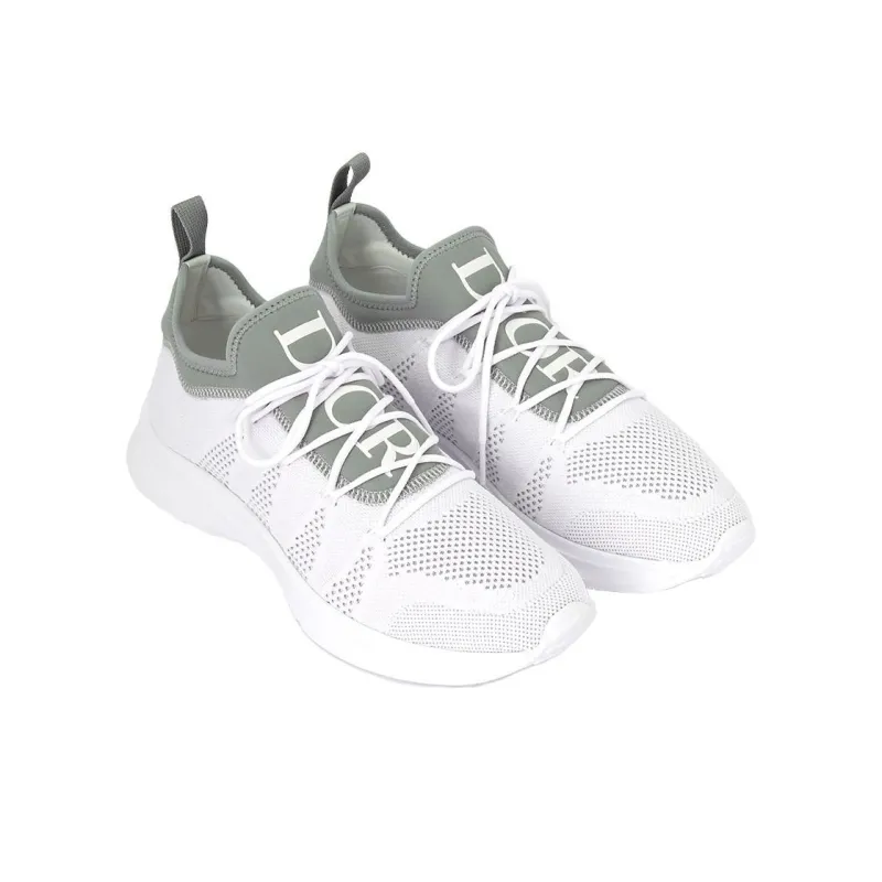 DIOR B25 Low Top Gray Neoprene And White Technical Mesh-2