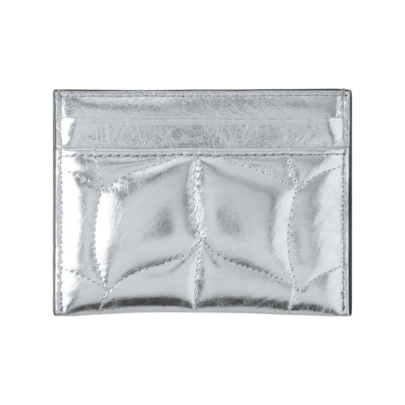 Mulberry Leather Card Holder Women's Silver-1