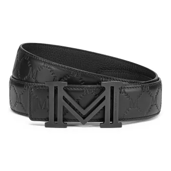 FAIRWHALE Brand Logo Head Solid Color Plate Buckle Cow Leather Belts Men's Width 3.5CM