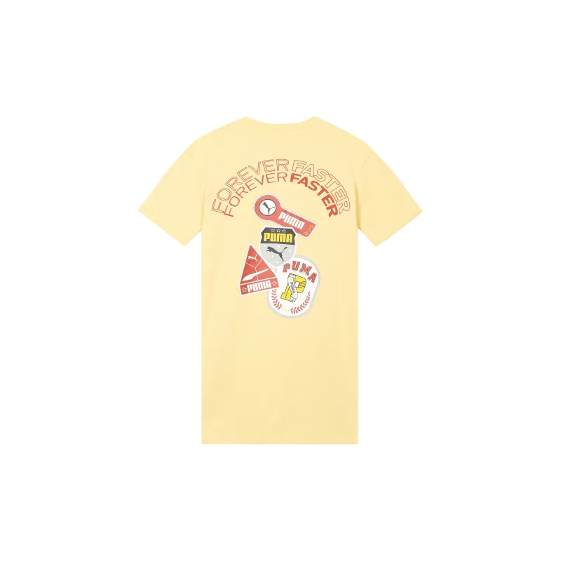 PUMA Short Sleeved Dress Women's Yellow-1