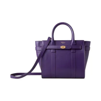 Mulberry Bayswater Silky Calfskin Shoulder Bag Crossbody Bag Handbag Mini Women's Purple