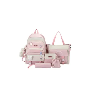 RUIPAI Canvas Backpack Combo Set Regular Women's Purple/Blue/Black/Pink