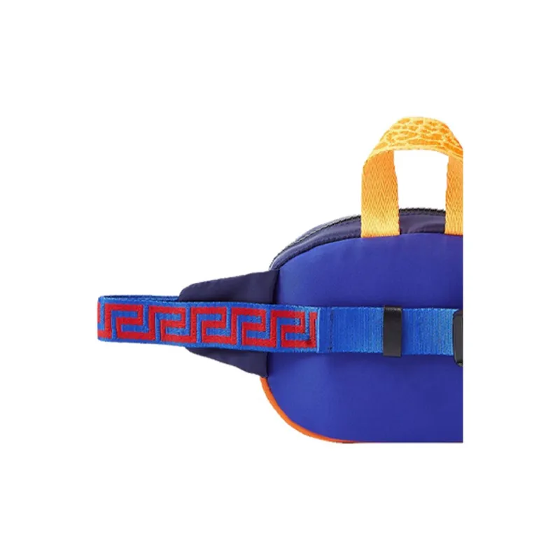 FANSIZHE VERSACE Cow Leather With Nylon One Shoulder Crossbody Fanny Pack Kids' Blue-4
