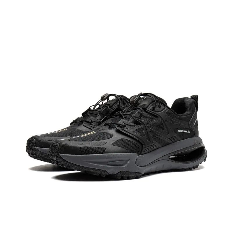 LiNing Yijie Cushioning Anti Slip And Wear Resistant Low Top Running Shoes Men's Black-2