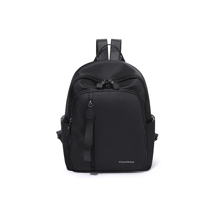 Simvay Clos Fabric Laptop Bag Travel Backpack Medium Size Women's Black-1