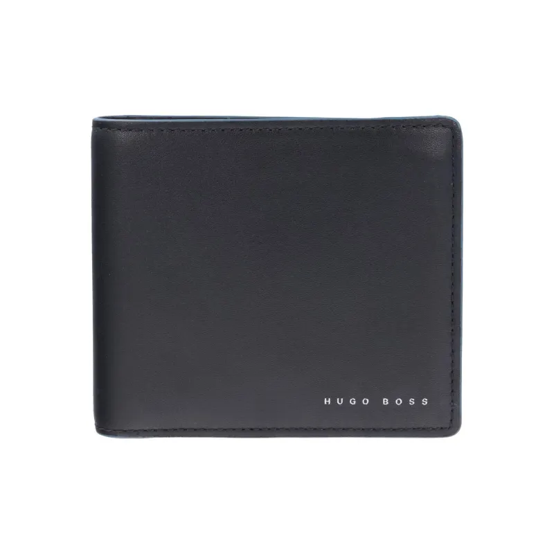 HUGO BOSS Cow Leather Card Holder, Wallet Gift Box Set Tubas Men's Black-0