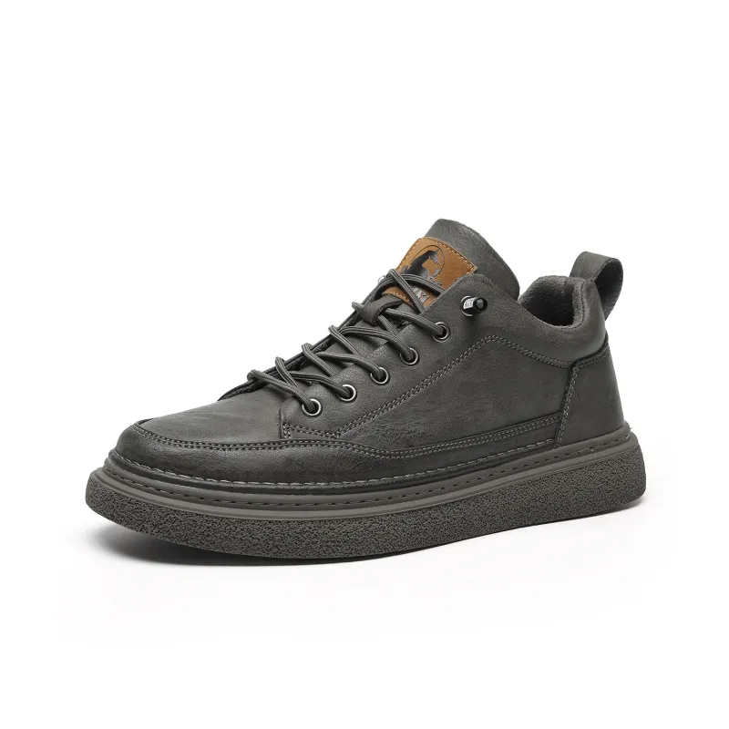 HLA Men's Casual Shoes Men Mid Top Black/Brown-22