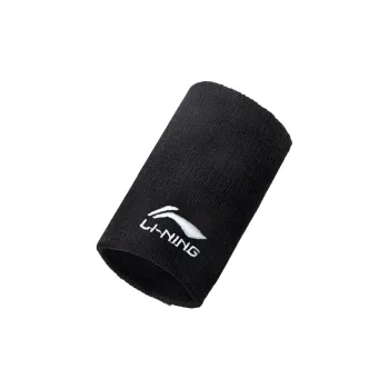 LiNing Wristbands Breathable, Protective, Slip Resistant Black Cotton Polyester Unisex