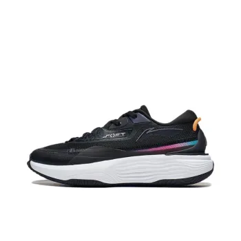 LiNing SOFT WARM Cushioning Wear Resistant Low Top Casual Shoes Men's Black Orange