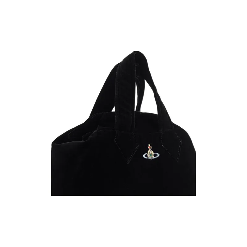 Vivienne Westwood Cotton Handbag Medium Size Women's Black-4