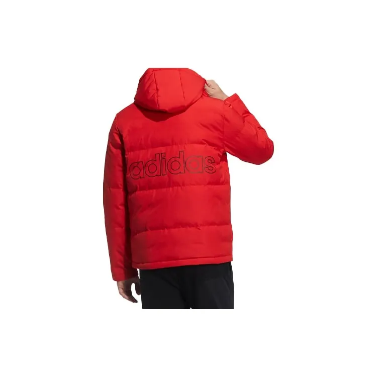 Adidas Neo Puffer Jacket Men's Light Scarlet-1