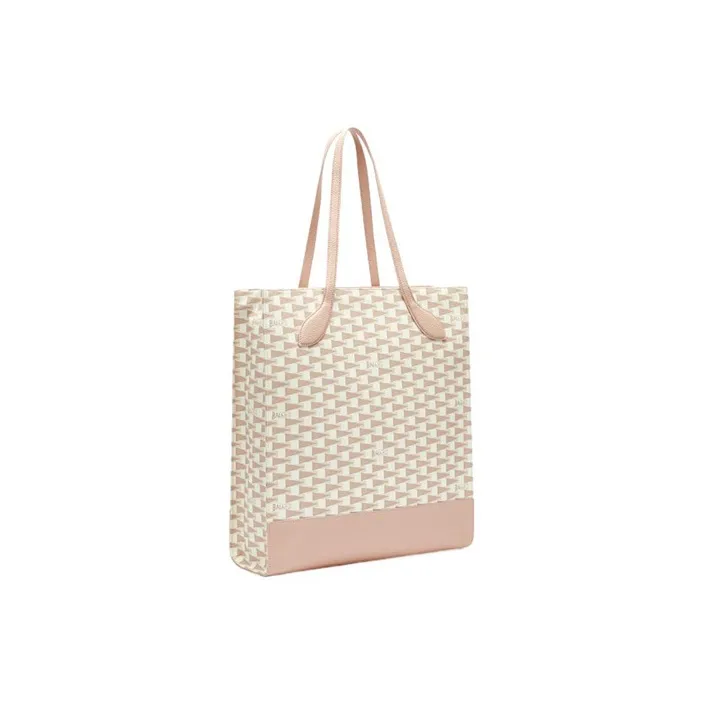 BALLY Cow Leather Tote Bag, Shopping Bag, Shoulder Bag, Handbag Tubas Women's Pink-1