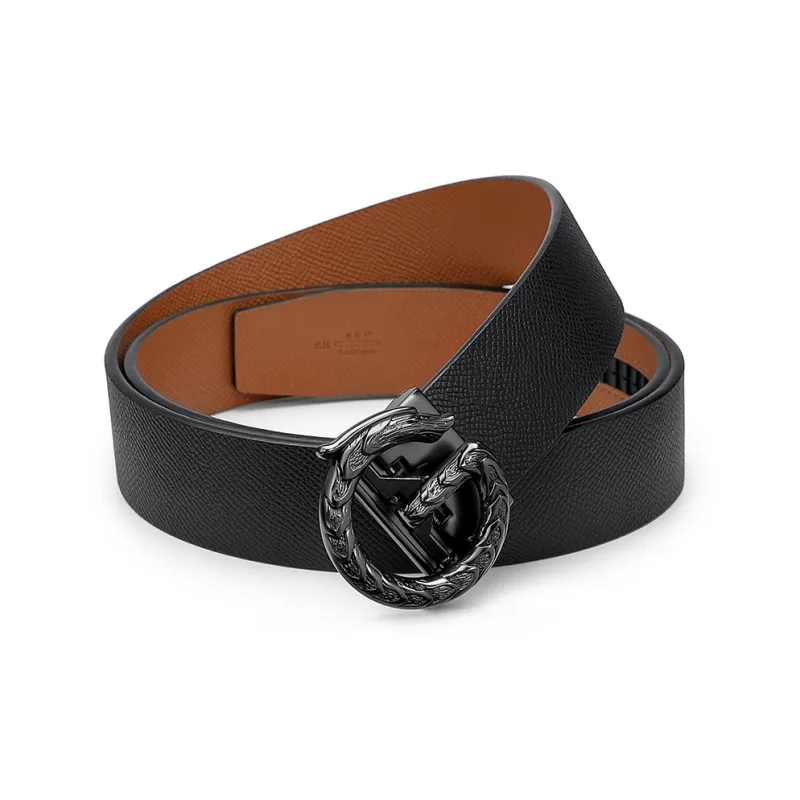 GOLF Cow Leather Leather Belts Men's 3.5cm Width-3