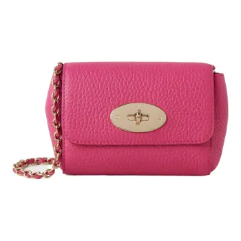 Mulberry Lily Leather Shoulder Bag Women's Mulberry Berry Pink
