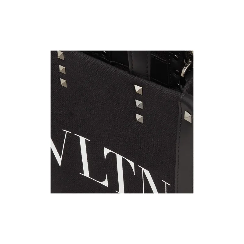 Valentino Garavani Rockstud Vltn Logo Printed Tote Bag-6