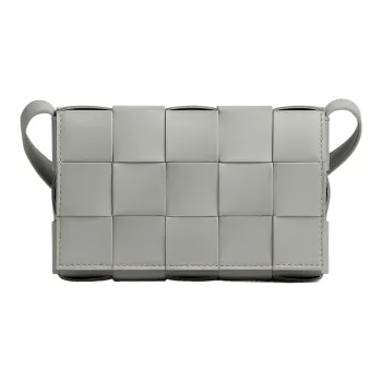 Bottega Veneta CASSETTE Pillow Bag Sheepskin Tofu Bag Shoulder Bag Crossbody Bag Small Size Women's Agate Gray