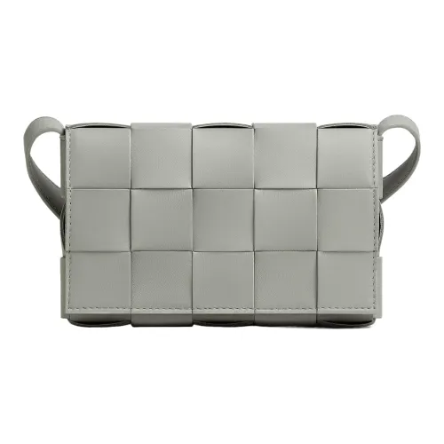 Bottega Veneta CASSETTE Pillow Bag Sheepskin Tofu Bag Shoulder Bag Crossbody Bag Small Size Women's Agate Gray