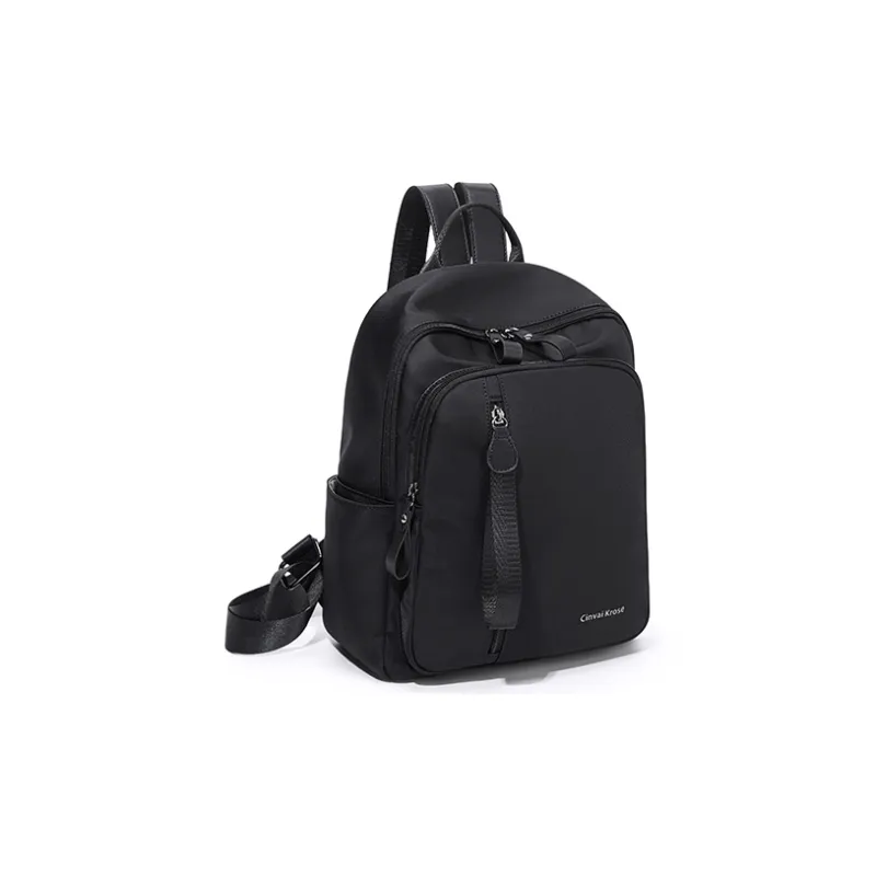 Simvay Clos Fabric Laptop Bag Travel Backpack Medium Size Women's Black-2