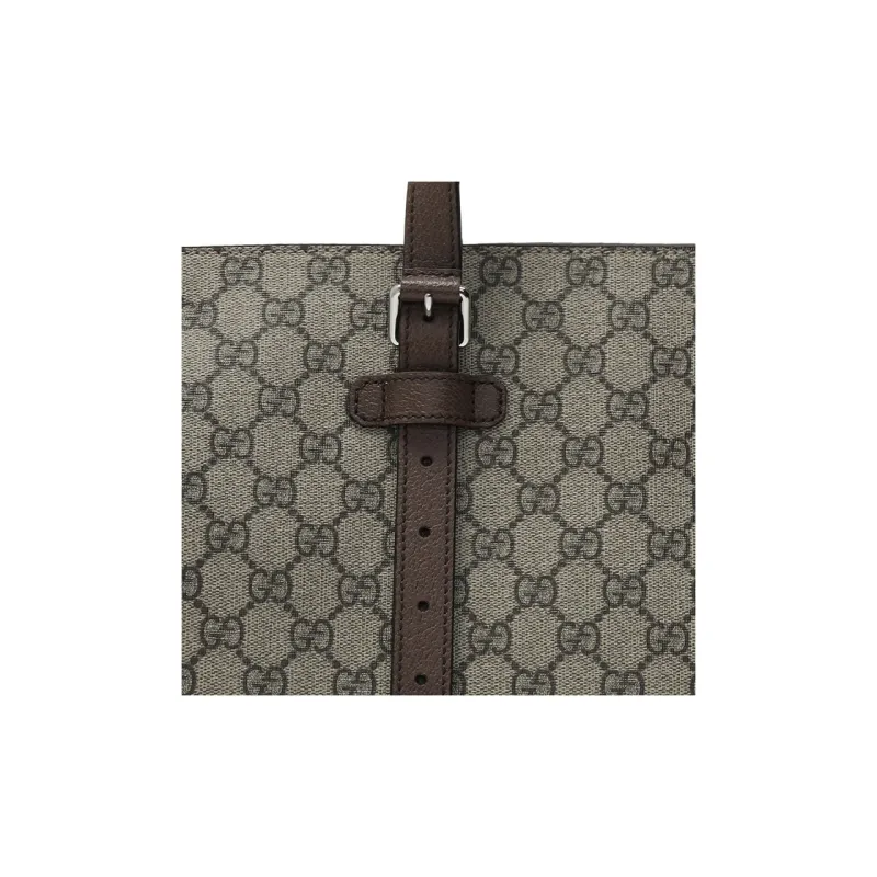 GUCCI Canvas Leather Canvas Bag, Tote Bag, Shopping Bag, Handbag Tubas Unisex Ebony/Brown-4