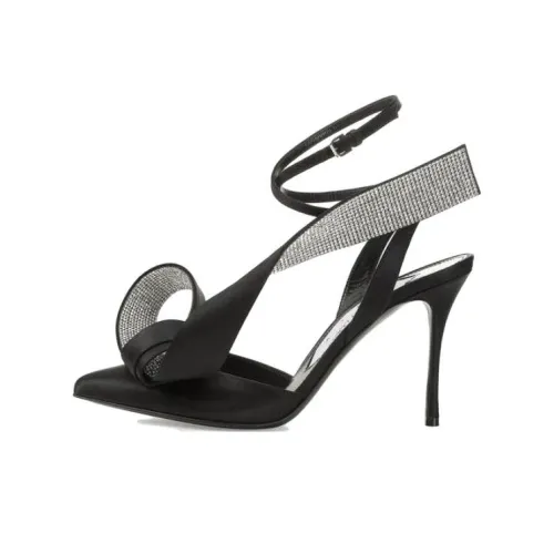 SERGIO ROSSI Marquise 100mm Bow-detail Satin Pumps