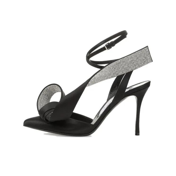 SERGIO ROSSI Marquise 100mm Bow-detail Satin Pumps-0