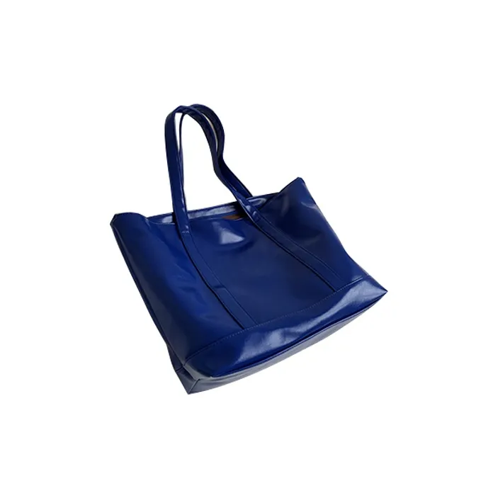 HAWA PU Tote Bag Shopping Bag Handbag Shoulder Bag Regular Women's Black/White/Klein Blue-2