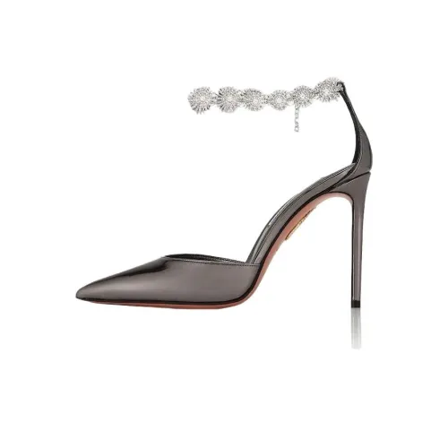 AQUAZZURA Comet 105mm Crystal-embellished Patent Pumps