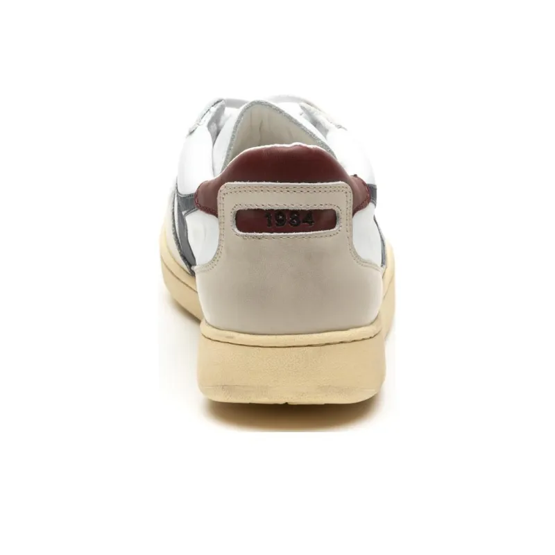 Diadora Heritage Wear-Resistant Low-Top Skateboard Shoes Men's Gray White Blue-2