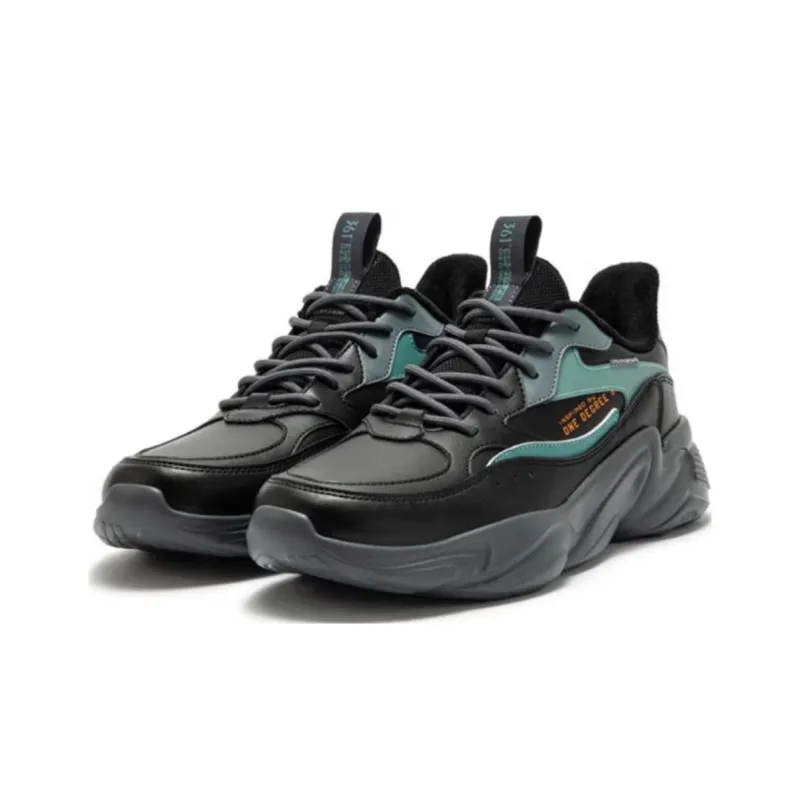 361° Dragon Se Abrasion Resistant Low Top Running Shoes Men's Black Green-3