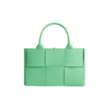 Bottega Veneta ARCO Sheepskin Tote Bag Shopping Bag Handbag Mini Women's Mermaid Green/Slate Gray