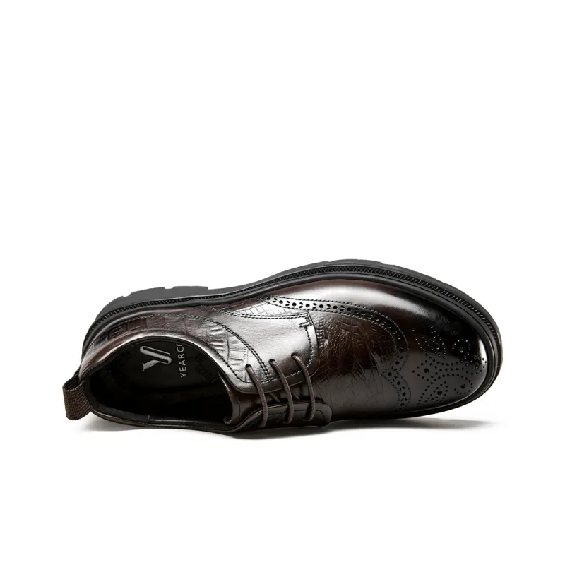 YEARCON Dress Shoes Men Low Top Gray/Black/Brown-10