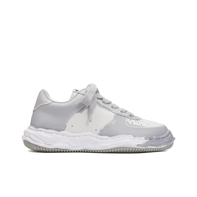 Maison MIHARA YASUHIRO Wayne Og Sole Printed Leather Low Black White-1