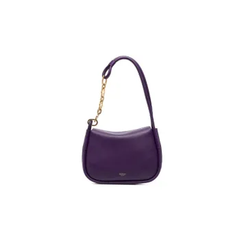 Mulberry Silky Calfskin Handbag Shoulder Bag Women's Purple
