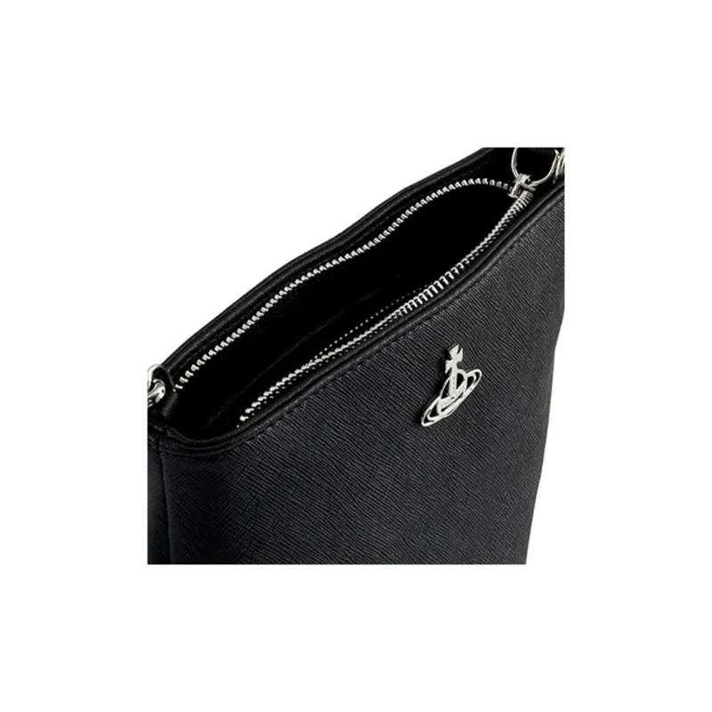 Vivienne Westwood SQUIRE Polyurethane Shoulder Bag, Crossbody Bag Men's Black-4