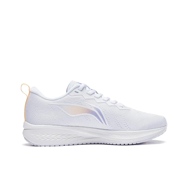 LiNing Red Hare 6 Cushioning Wear Resistant Low Top Running Shoes Women's White Orange-1