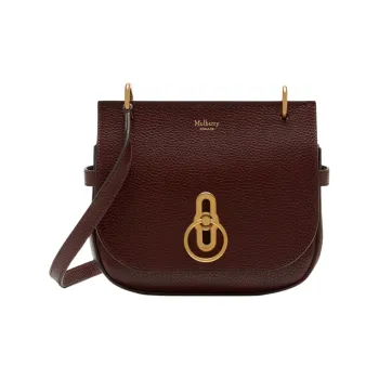 Mulberry Grain Cow Leather Shoulder Bag, Crossbody Bag Small Size Women's Burgundy