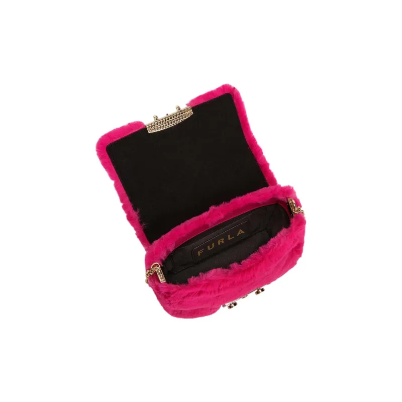 Furla Metropolis Collection Leather Bonded Polyester Shoulder Bag Crossbody Bag Mini Women's Pink-3