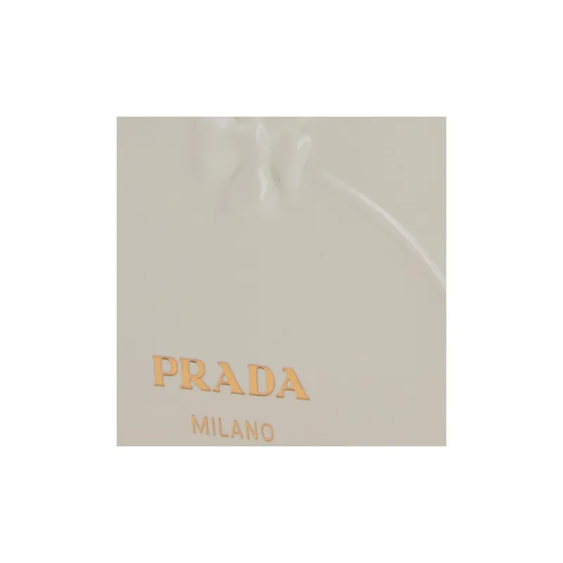 PRADA Calfskin Wallet Women's White-3