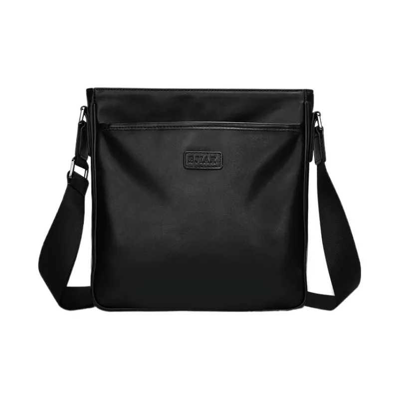 BJIAX Top Grain Cow Leather Genuine Leather Crossbody Backpack Messenger Bag Crossbody Bag Shoulder Bag Men's Black-0