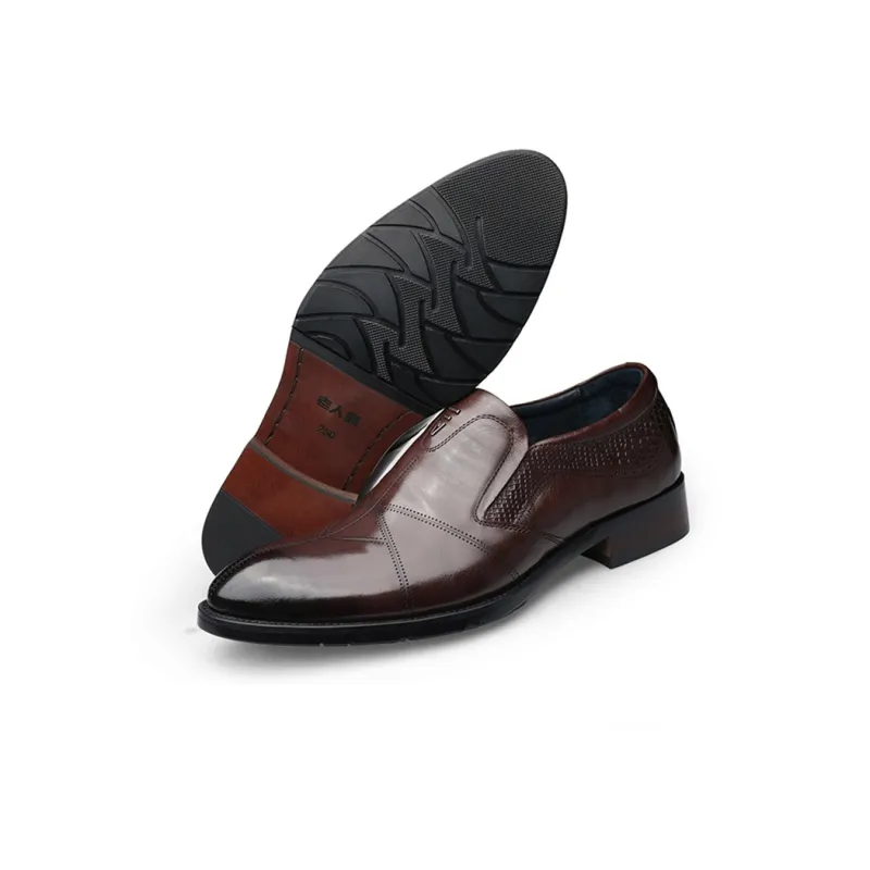 LAORENTOU Dress Shoes Men Low Top Brown/Black-7