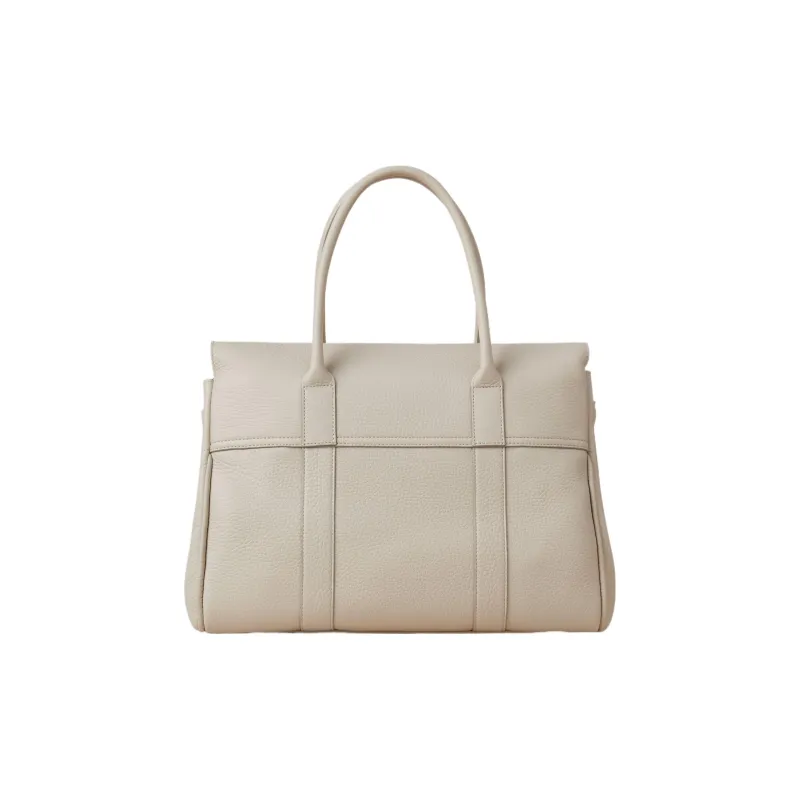 Mulberry Pebbled Textured Detail Top Handle Tote Bag-2