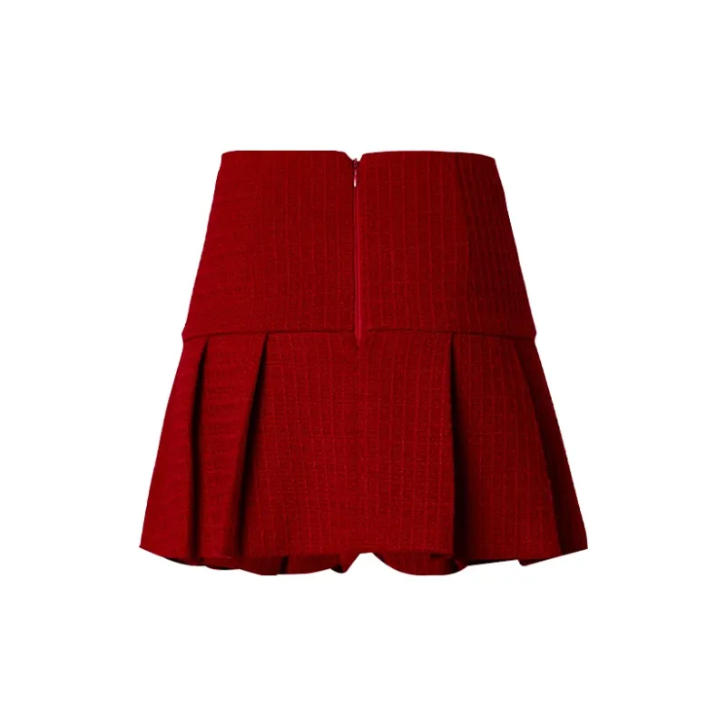 TAMMY TANGS Casual Short Skirts Women's Red-1