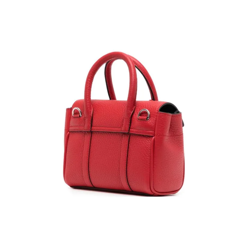 Mulberry Calfskin Shoulder Bag, Handbag Mini Women's Red-1