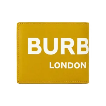Burberry Ronan Bifold Wallet 8 Card Slots Light Copper Orange