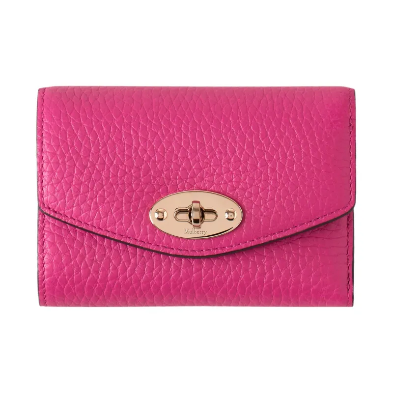 Mulberry Darley Cow Leather Wallet Women's Mulberry Berry Pink-0