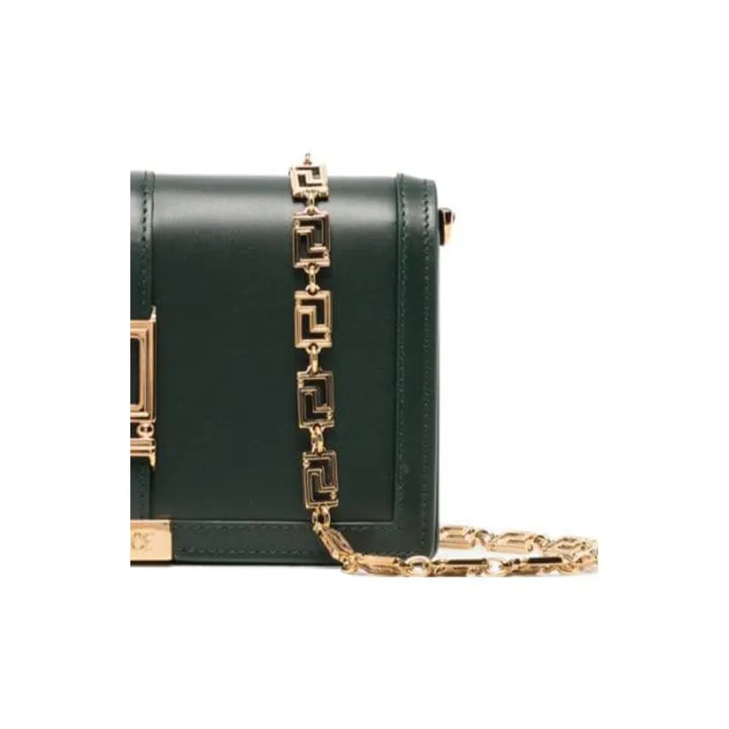 FANSIZHE Greca Goddess Calfskin Envelope Bag, Handbag, Shoulder Bag Women's Dark Green-3